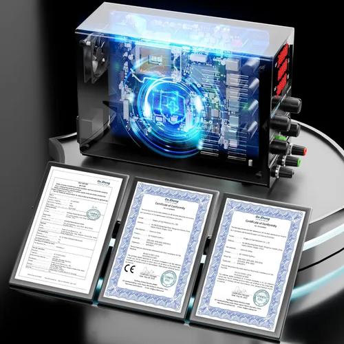 Miniatura 7 de Fuente de alimentación de CC variable, 0-30V 0-10A Fuente de alimentación de banco regulada de CC con pantalla LED de 4 dígitos de alta precisión
