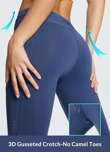 Miniatura 4 de BALEAF Leggings de cintura alta con forro polar para mujer, resistentes al agua, térmicos, cálidos, para invierno, esquí, senderismo, pantalones