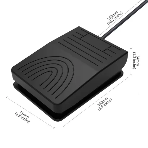 Miniatura 2 de Pedal de pie USB, teclado programable, ratón, interruptor personalizado, tecla de acceso directo de tecla rápida para girador de páginas