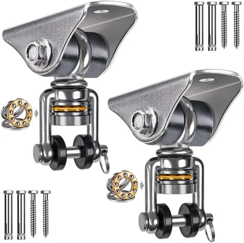 Miniatura 14 de SELEWARE Colgador de columpio de acero inoxidable resistente para techo Montaje en techo con giro libre Gancho de columpio Kit de accesorios