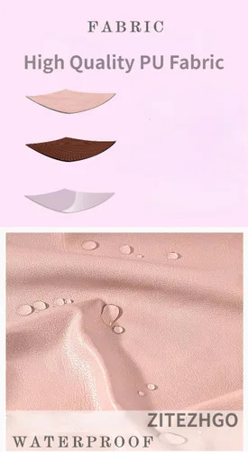 Miniatura 3 de ZITEZHGO Bolsa de viaje de maquillaje, bolsas de cosméticos impermeables para mujeres, bolsa de aseo de piel sintética de gran capacidad