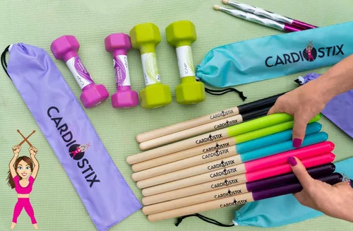Miniatura 2 de CardioStix Baquetas cardiovasculares de madera de nogal americano de alta calidad de 8 onzas (1 par que elijas) Para batería, fitness, clase Negro