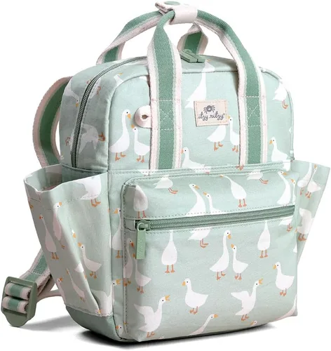 Miniatura 2 de Itzy Ritzy Mochila para niños pequeños – Bolsa de guardería – Cuenta con correas ajustables para el hombro, 2 bolsillos laterales e interior Ganso