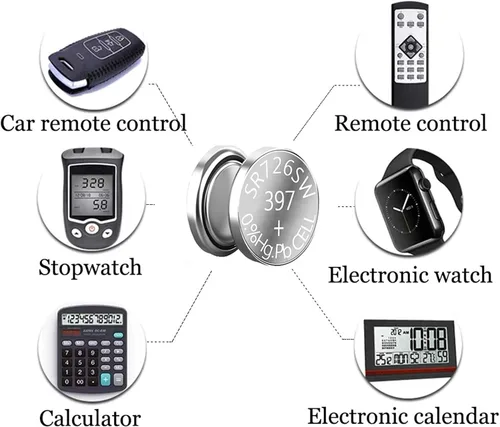 Miniatura 5 de SKOANBE SR726SW 397 1.5V Batería de reloj de óxido de plata, 10 paquetes