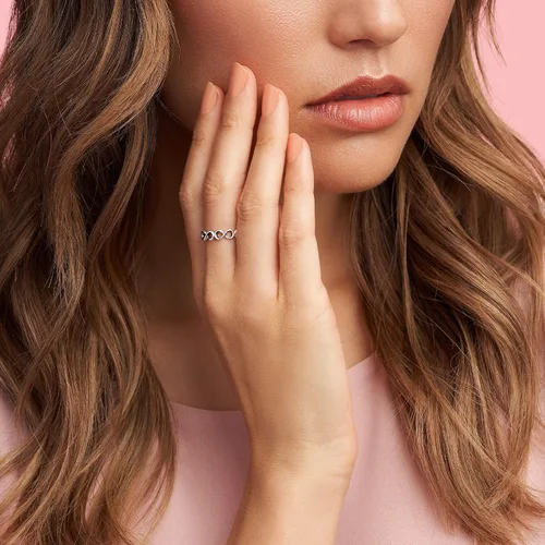 Miniatura 2 de PANDORA Joyería - Anillo de banda infinita simple - Regalo para ella - Plata de ley, Metal