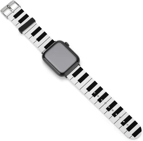 Correas de reloj de silicona musicales con piano musical, compatibles con Apple Watch, correa de reloj de liberación rápida para iWatch Series 8, 7,