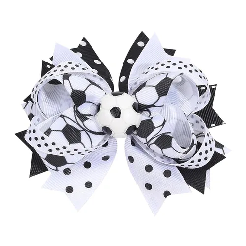 Miniatura 11 de Accesorios deportivos para el cabello - Lazos, soportes para cola de caballo y bandas para el cabello para niñas y equipos de fútbol (FQ1) (A)