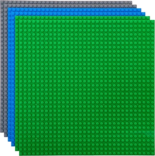 Miniatura 10 de Placas base clásicas de 10 נ10 pulgadas para la construcción con ladrillos por Strictly Briks, 100% compatible con todas las marcas principales; gris