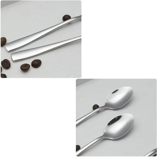 Miniatura 3 de Asking Cucharas de café Demitasse de 12 piezas, mini cuchara de café, 5.04 pulgadas Cuchara pulida espejo cubiertos, cucharas pequeñas de acero