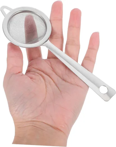 Miniatura 4 de Colador de acero inoxidable Colador de malla de té Colador de cocina Colador de tamiz de cocina Cuchara ranurada Manchador de acero inoxidable