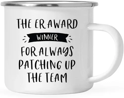 Miniatura 15 de Andaz Press Taza de café de acero inoxidable de 11 onzas con diseño de fogata, regalo divertido para compañero de trabajo, ganador del premio