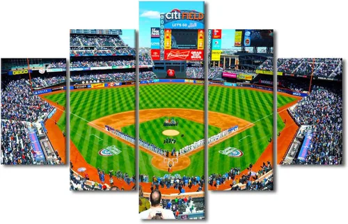 Miniatura 14 de Arte para pared, lienzo para estadio deportivo, arte para pared, diseño de campo de Wrigley en Chicago, pinturas de Chicago, impresiones sobre
