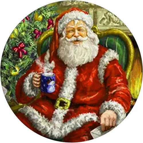 Miniatura 5 de PopSockets - Agarre y soporte para teléfonos y tabletas, diseño vintage de Papá Noel, Negro