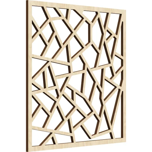 Miniatura 6 de 7 3/8 pulgadas de ancho x 7 3/8 pulgadas de alto x 3/8 pulgadas de alto, paneles de pared de madera con calado decorativo extra pequeño de Venecia