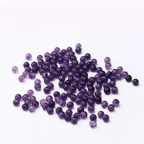 Miniatura 2 de 10 cuentas de amatista natural, piedras preciosas de amatista medio perforadas de 0.315 pulgadas para anillos, collares, aretes, fabricación