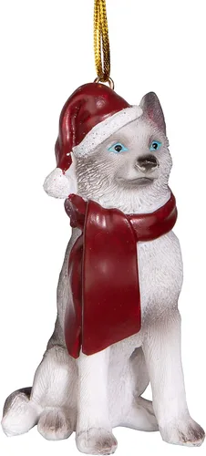 Miniatura 29 de Design Toscano - Figura de perro para decoración navideña. Golden Retriever
