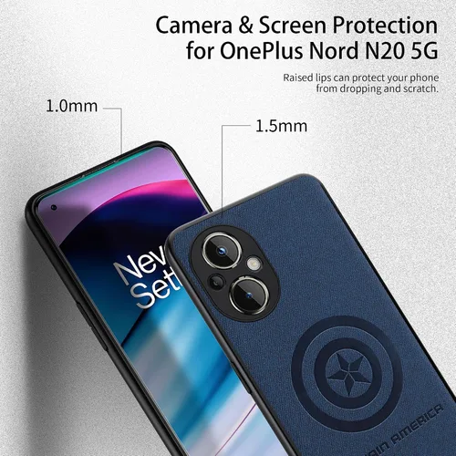 Miniatura 9 de IRON SPIDER Funda para OnePlus Nord N20 5G, con personaje de superhéroe, compatible con OnePlus Nord N20 de piel (azul) para hombre y mujer Capitán