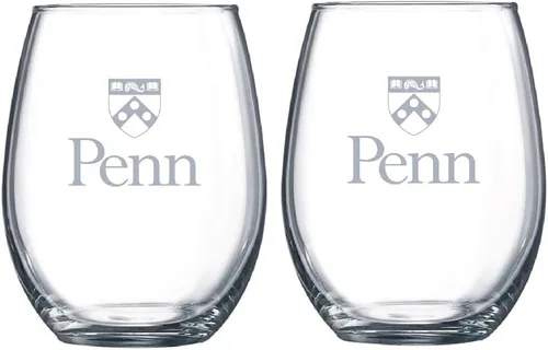 Miniatura 16 de RFSJ Juego de 2 copas de vino o bebidas con logotipo de Satin Frost (Harvard)