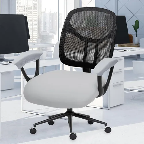 Miniatura 32 de Fundas elásticas para asiento de silla de oficina de escritorio - Funda universal de spandex para silla de computadora - Fundas removibles lavables