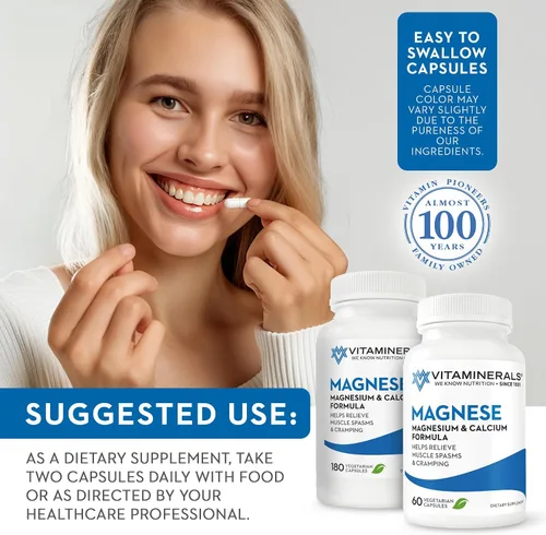 Miniatura 6 de VITAMINERALS 10 Magnese® Bone & Muscle Support 60 cápsulas vegetales