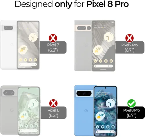 Miniatura 2 de ArmorSuit Paquete de 3 protectores de pantalla de vidrio templado para Google Pixel 8 Pro, compatible con fundas MilitaryShield