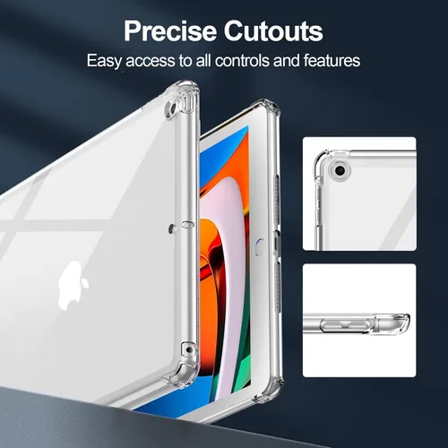 Miniatura 3 de Funda para iPad de 9ª/8ª/7ª generación para iPad 10.2 2021 y 2020 y 2019, transparente, transparente, a prueba de golpes, funda protectora de TPU