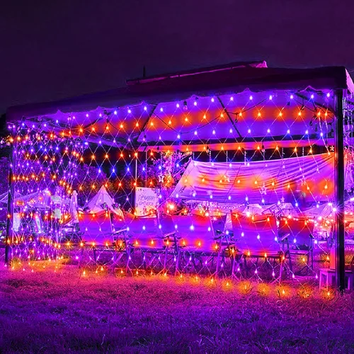 Miniatura 13 de 198 luces de red LED de 9.8 pies x 6.6 pies enchufables, 8 modos de iluminación de malla conectables, luces de red de Navidad impermeables al aire