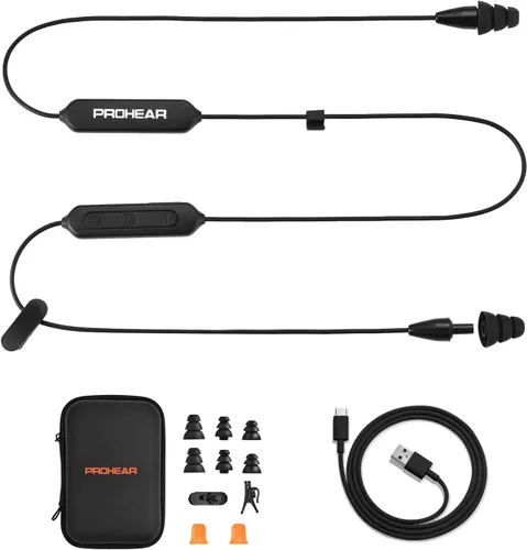 PROHEAR Tapones y auriculares Bluetooth 5.4 con protección auditiva, NRR de 28 dB con reducción de ruido de seguridad para el trabajo, industria y