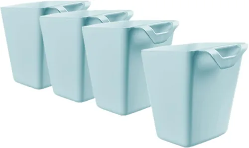 Miniatura 8 de Rikyo Paquete de 4 portavasos colgantes, cesta de almacenamiento de carrito, accesorios para carrito rodante, 4.75 x 4 pulgadas, contenedores