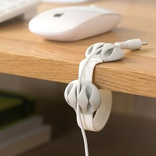 Miniatura 9 de NewFerU Clips de caída de cables de escritorio no adhesivos, soporte para cable de mesa, abrazadera de gestión de cables pequeña extraíble