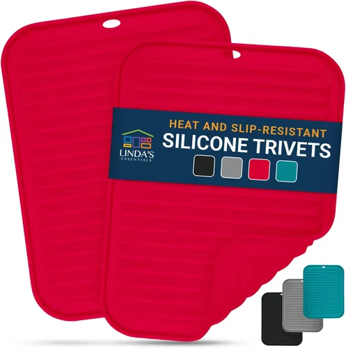 Miniatura 11 de Salvamanteles de silicona para platos calientes, ollas, sartenes (paquete de 4) - Portaollas resistentes al calor para encimeras de cocina - 2