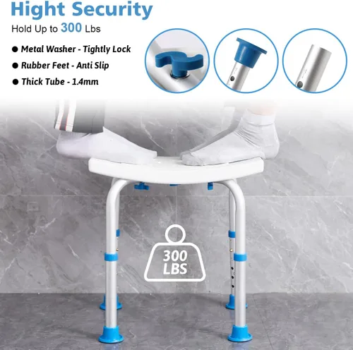 Miniatura 3 de Silla de ducha FSA/HSA elegible para ducha interior, taburete de ducha para interior de bañera, asiento de ducha de montaje sin herramientas