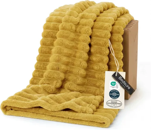 Miniatura 65 de Bedsure GentleSoft - Manta de forro polar azul para sofá, mantas suaves y acogedoras para mujer, lindas mantas pequeñas para niñas, azul claro, 108