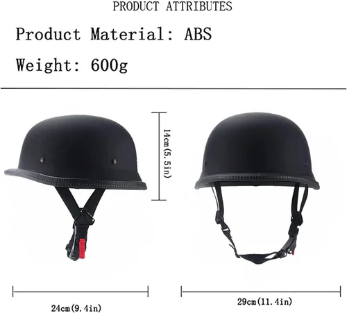 Miniatura 3 de Medio casco alemán, para adultos, de verano, hecho a mano, estilo vintage, casco, casco de motocicleta, scooter, casco genial para hombres y mujeres
