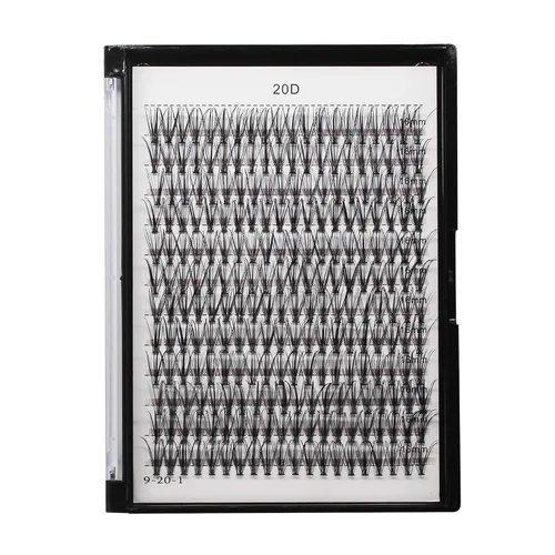 Miniatura 9 de Bodermincer - Bandeja grande de 240 pestañas de rizo D de 0.3 a 0.8 pulgadas (8 a 20 mm) para elegir, pestañas postizas individual para maquillaje