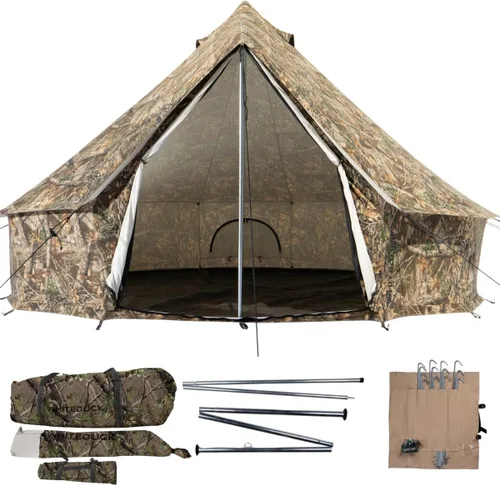 Miniatura 13 de Whiteduck Regatta - Tienda de campaña de lona con toma de estufa, impermeable, para 4 temporadas; para campamento de lujo en exteriores y glamping