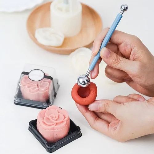 Miniatura 4 de Kit de herramientas de escultura de mano para modelado de pasteles de fondant, 31 piezas para decoración de pasteles de galletas, escultura