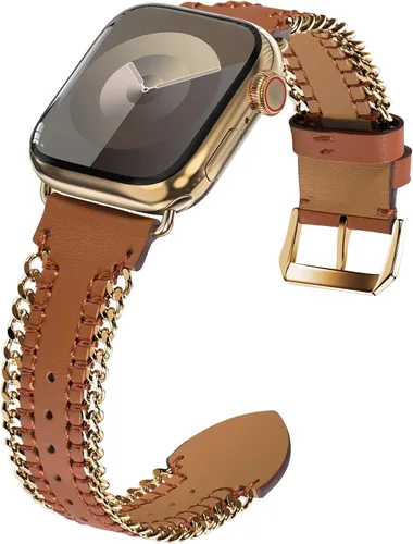 Miniatura 18 de WINGLE for Apple Watch Band Women 38mm 40mm 41mm 42mm 44mm 45mm 46mm 49mm Series 11 10 9 8 7 6 5 4 3 2 1 SE 3/2/1, Dressy Band Stainless Steel Chain