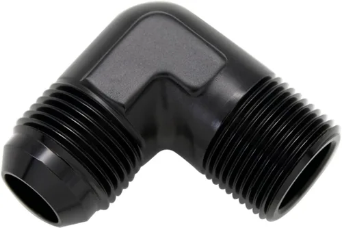 Miniatura 81 de Adaptador de tubo de manguera de combustible de aluminio recto 16AN acampanado a 3/4" NPT macho Unión de rosca negro