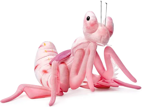 Miniatura 11 de Peluche grande de Mantis marrón – Animales de peluche realistas de mantis religiosa marrón de 15 pulgadas, juguetes de insectos de alas grandes