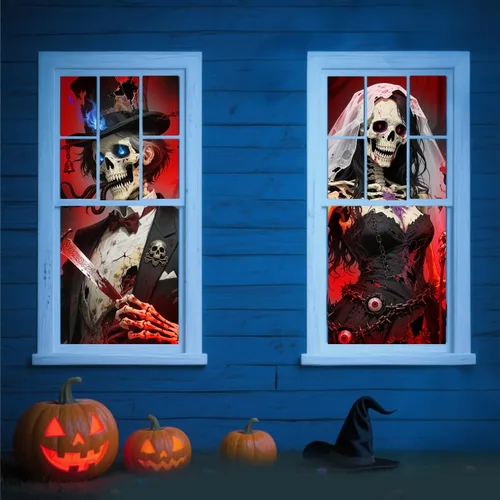 Miniatura 6 de Pantalla de proyector holográfica de Halloween de 40 x 60 pulgadas, pantalla fantasmal de doble cara para ventanas, paredes y decoración de patio al