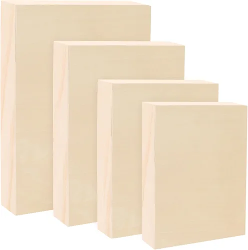 Miniatura 14 de Da Vinci Pro Panel de madera de abedul de 1-5/8 pulgadas de profundidad, paquete de 4 paneles rectangulares pequeños, textura fina, resistente a