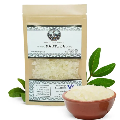 Miniatura 11 de Mastiha Chios Orgánico 20G – Goma de mastique griega 100% natural, vegana y sin gluten ni azúcar, resina auténtica de lágrimas de mastique