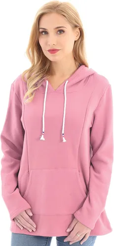 Miniatura 24 de Bearsland - Sudadera de lactancia y maternidad para mujer, con bolsillos y capucha
