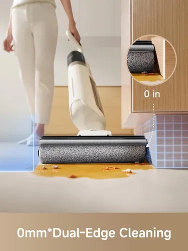 Miniatura 4 de MOVA K30 SE - Aspiradora en seco y húmedo, trapeador inteligente de alcance plano de 180°, limpieza de doble borde de 0 pulgadas, autolimpieza