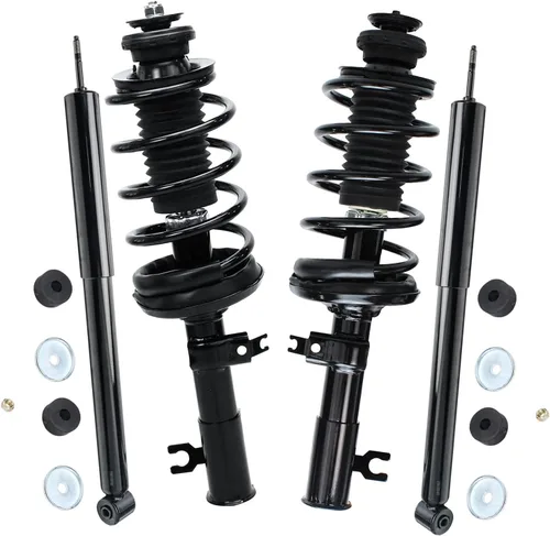 Miniatura 23 de Detroit Axle - Amortiguadores de puntales RWD para Infiniti G35 03-06, 2 amortiguadores traseros, 2 puntales delanteros y muelles helicoidales 2003