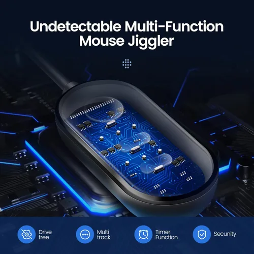 Miniatura 8 de meatanty Mouse Mover USB 3 en 1 con temporizador, selección de modo separado y botón de encendido/apagado, mouse Shaker Wiggler soporta varias
