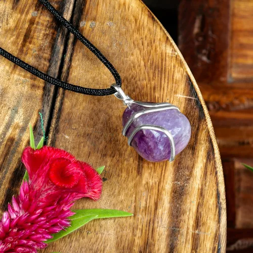 Miniatura 91 de PYOR Collar con colgante curativo de Reiki de cristal, gemas de buena suerte, prosperidad, riqueza, piedras preciosas naturales, collares de buena