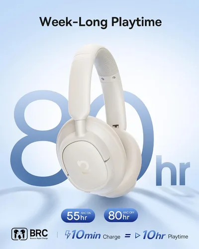 Miniatura 5 de Baseus Bass BH1 NC Audífonos con cancelación activa de ruido adaptativa, ANC híbrido adaptativo en tiempo real, SuperBass 2.0, sonido Hi-Res LDAC