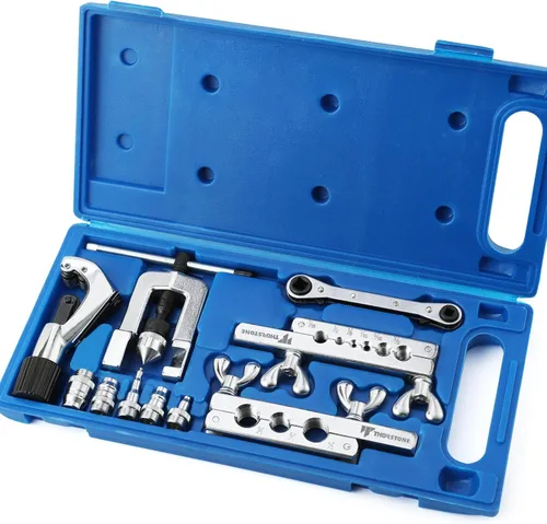 Miniatura 10 de Thorstone Juego de herramientas de acampanado de 7 matrices Kit de herramientas de acampanado HVAC Tamaños 3/16" - 3/4" Juego de tipo cono